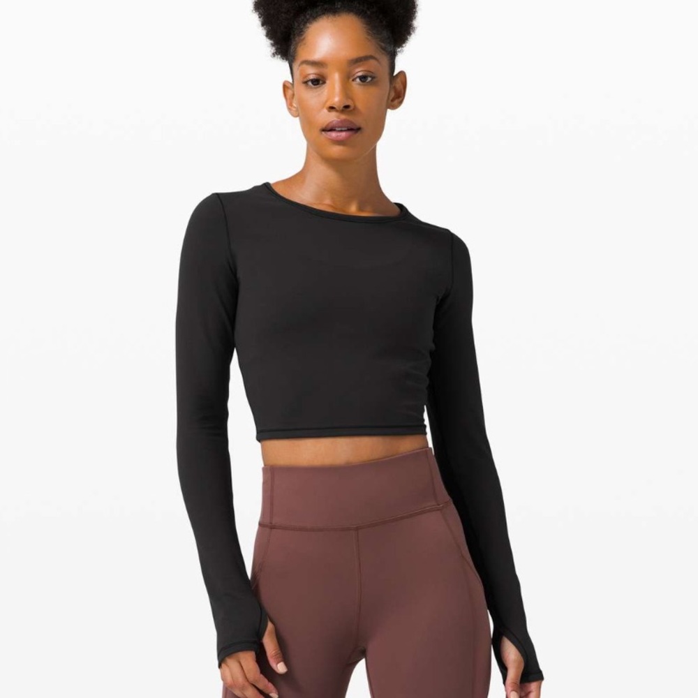 Lululemon Wunder Train Cropped Long Sleeve